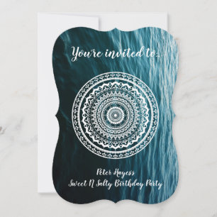 Convite White Mandala Deixe o mar te libertar