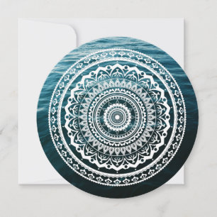 Convite White Mandala Deixe o mar te libertar