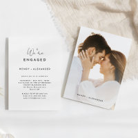 White Modern Script Somos o Noivado de Fotografias