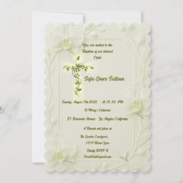 Convite White Orchid & Vine Baptism