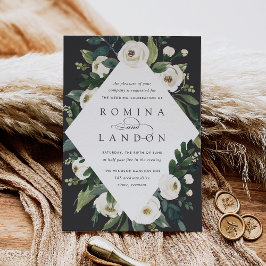 Convite White Peony | Armamento Geométrico Floral