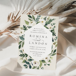 Convite White Peony | Armamento Geométrico Floral