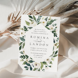 Convite White Peony | Armamento Geométrico Floral