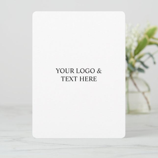 Convite White Personalized – Your Logo & Text Here (Em pé/Frente)