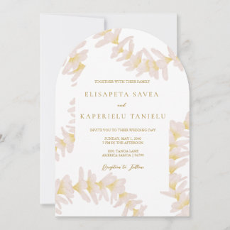 Convite White Plumeria Invitation