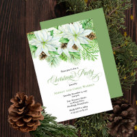 White Poinsettias | Festa de Natal Pinecones Pine
