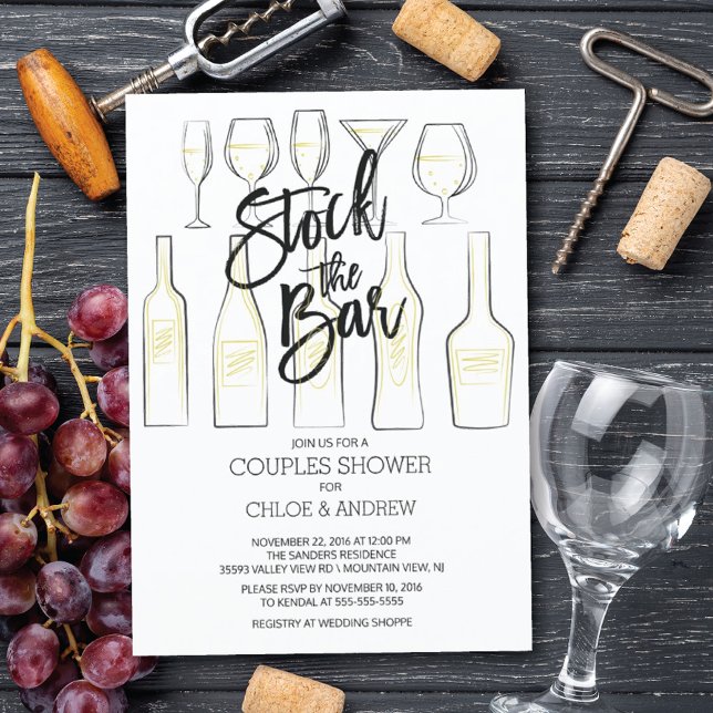 Convite White-preto — o Chá dos Casais Bares — Convide (Criador carregado)