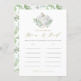 Convite White Pumpkin Quantos Anos Tinham a Mãe e o Jogo d