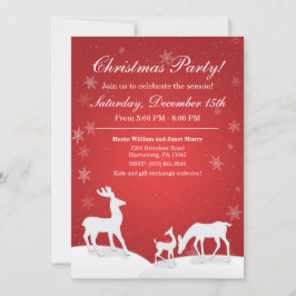 Convite White Reindeer e Festa de Neve
