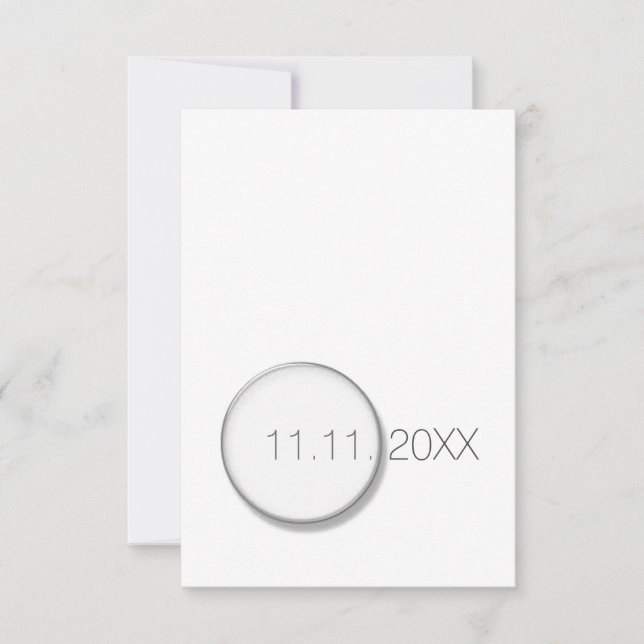 Convite White Save The Date Birthday Vip Invance (Frente)