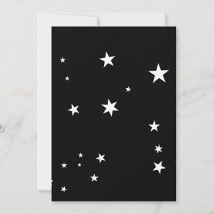 Convite White Stars on Black Wrappaper