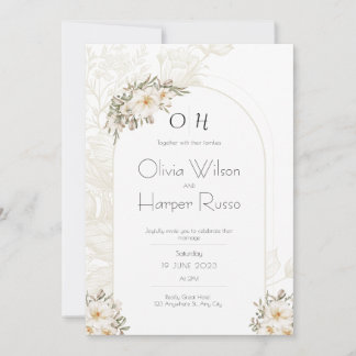 Convite White wedding Invitation