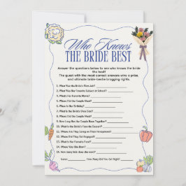 Convite  who Knows the Bride Best Bridal Shower Games Fun