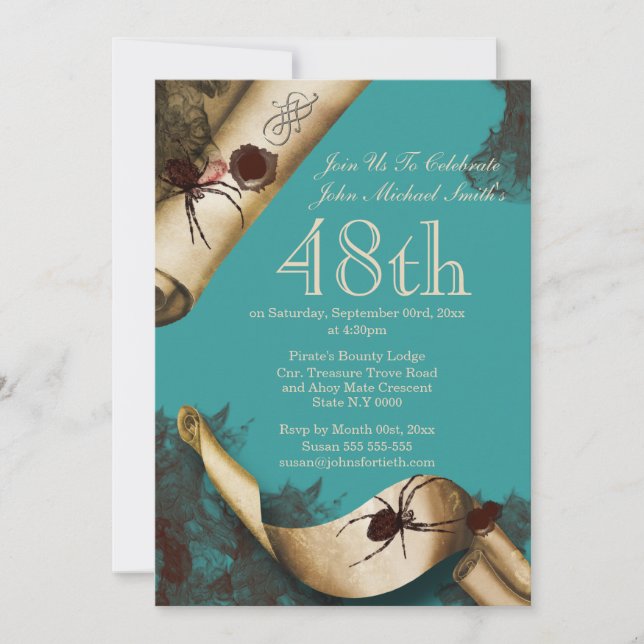 Convite Whodunnit do azul da investigação do mistério de (Frente)