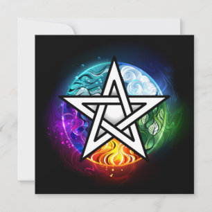 Convite Wiccan pentagram
