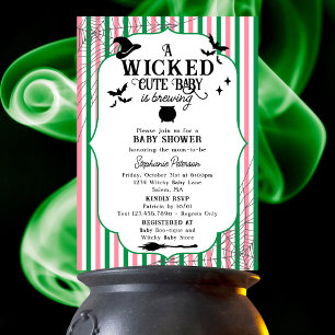 Convite Wicked Cute Baby está preparando uma Festa de Chá 