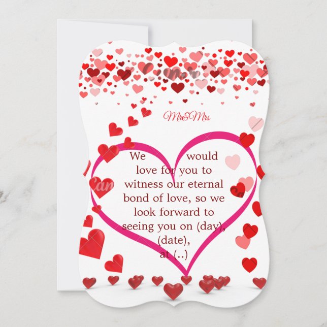 Convite Widing invitation  (Frente)