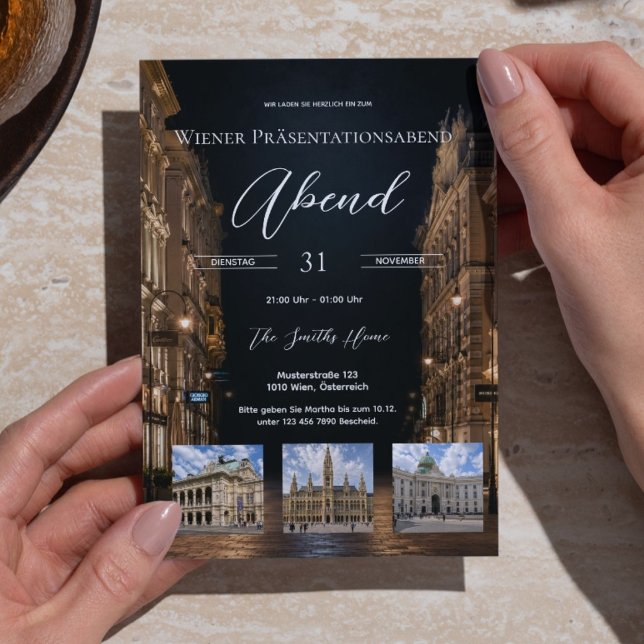 Convite Wiener Gala & Präsentationsabend Einladung  (Set the Stage for an Unforgettable Evening in Vienna)
