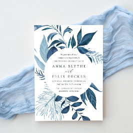 Convite Wild Azure | Casamento Botânico Azul
