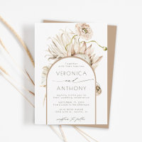 Wild Boho Protea Pampas Grass Casamento Floral