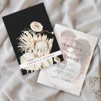 Wild Boho Protea Pampas Grass Foto de Casamento Ne