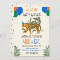 Wild e One Jungle Zoo Birthday