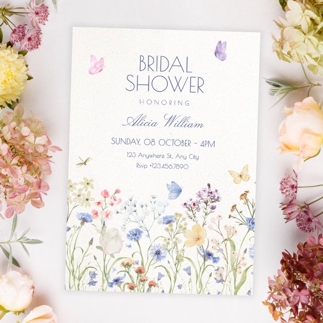 Convite Wild flowers bridal shower (Criador carregado)