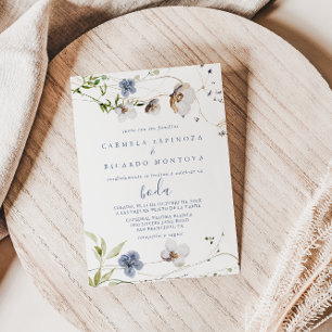 Convite Wild Forest Floral, Casamento Espanhol