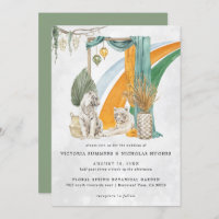 Wild Love | Boho Macrame Tiger Greenery Casamento