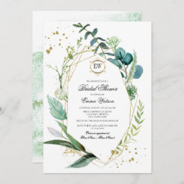 Convite Wild Meadow | Chá de panela Botânico Verde