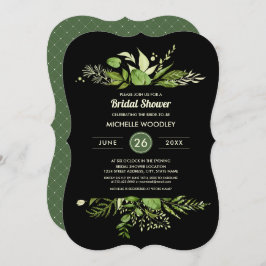 Convite Wild Meadow | Chá de panela Botânico Verde