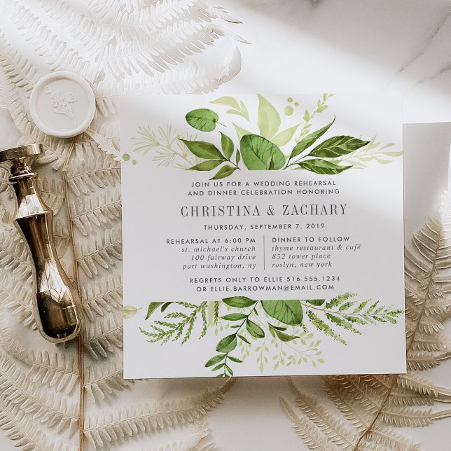 Convite Wild Meadow Rehearsal Dinner Invitation | Square (Criador carregado)