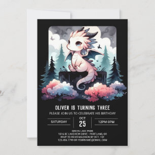 Convite Wild Modelo Dragon Birthday