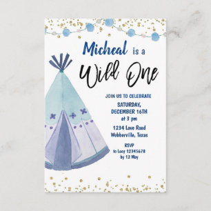 Convite Wild One Birthday