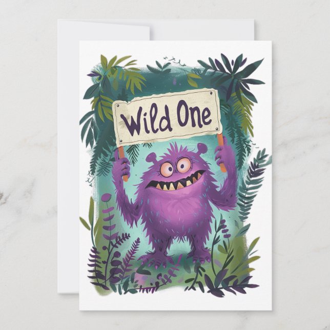 Convite Wild One Birthday (Frente)