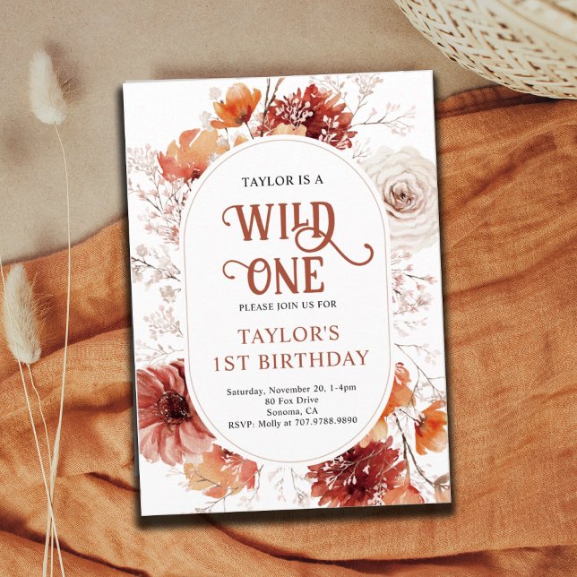 Convite Wild One Birthday | PRIMEIRO ANIVERSARIO (Criador carregado)