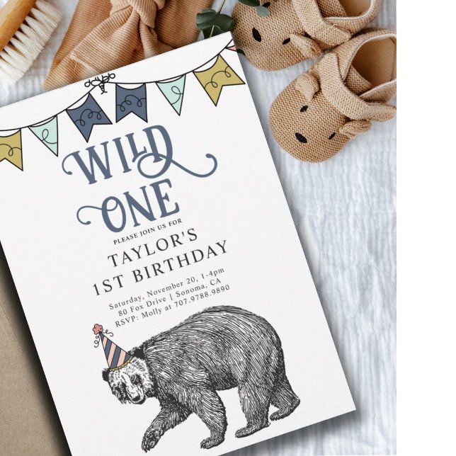 Convite Wild One Birthday | PRIMEIRO ANIVERSARIO (Criador carregado)