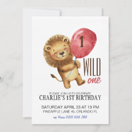 Convite Wild One Birthday, primeiro aniversario de