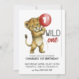 Convite Wild One Birthday, primeiro aniversario de
