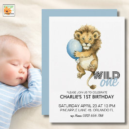 Convite Wild One Birthday, primeiro aniversario de