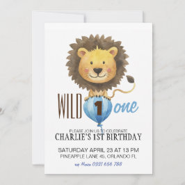 Convite Wild One Birthday, primeiro aniversario de