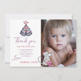 Convite Wild One boy primeiro aniversário obrigado engraça