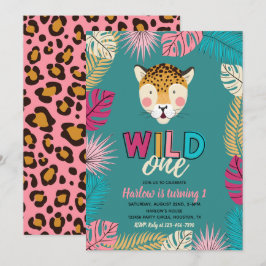 Convite Wild ONE | Convites para o Leopardo