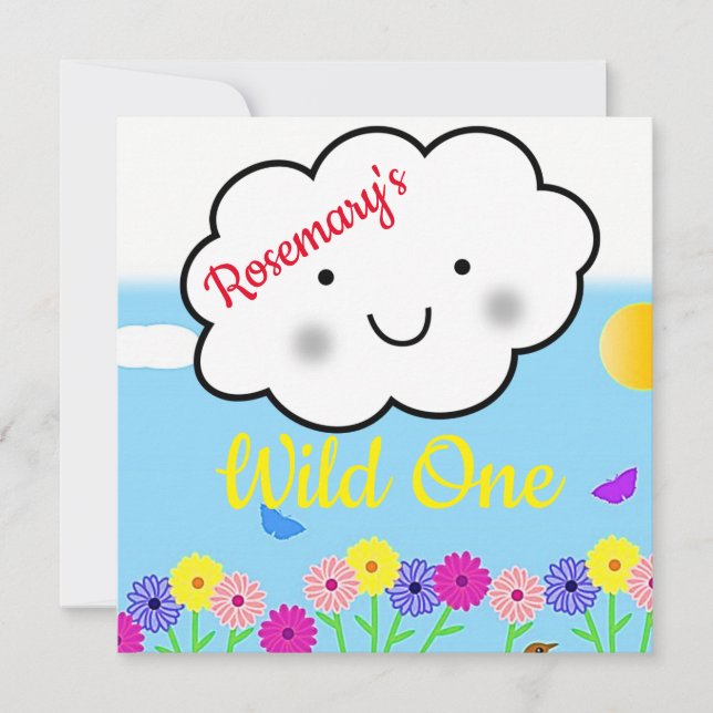Convite Wild One First Birthday Card (Frente)