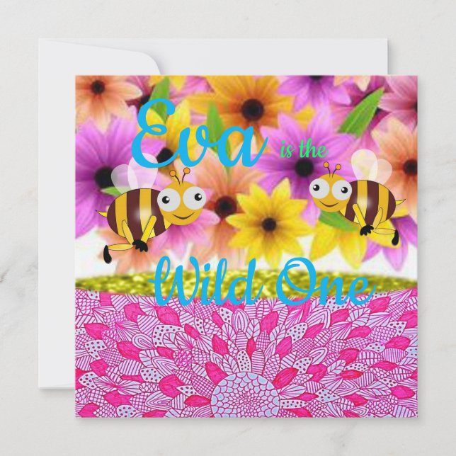 Convite Wild One First Birthday Card (Frente)