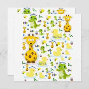 Convite Wild One First Birthday Card