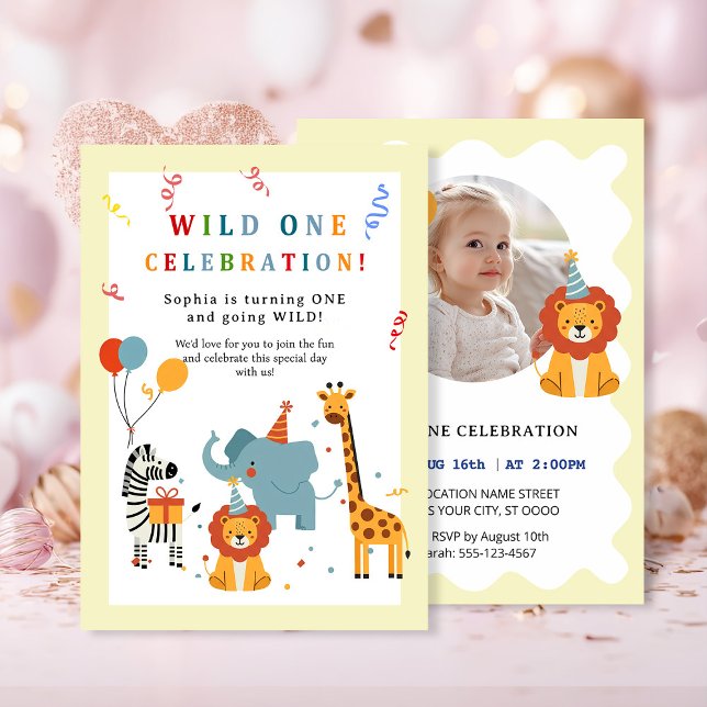 Convite Wild One First Birthday Invitation (Criador carregado)