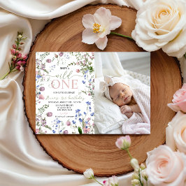 Convite Wild One Photo 1st Birthday Invitation