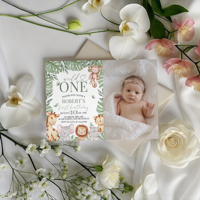 Convite Wild One Photo Birthday Invite (Criador carregado)