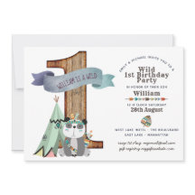 Wild One primeiro aniversario Convide TeePee Triba